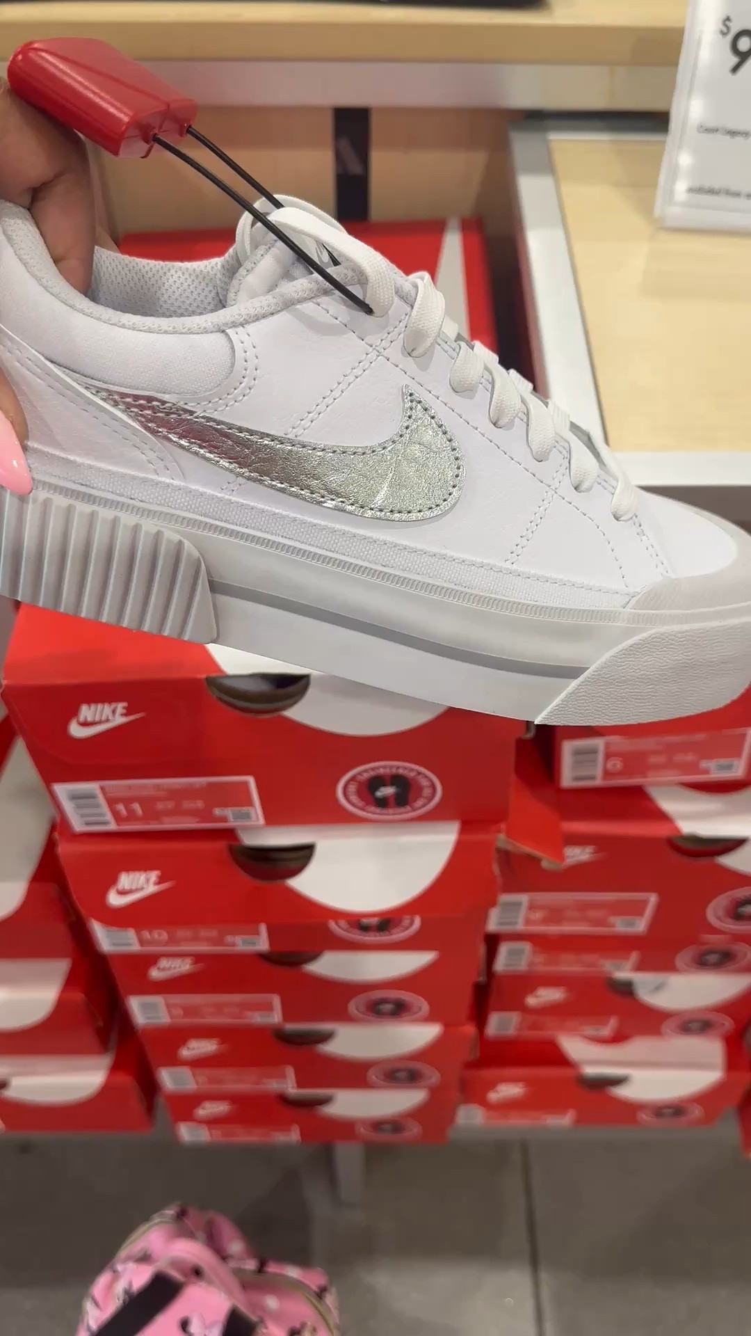 These white + silver Nikes are the perfect mix of sporty and sleek—ideal for elevating everyday looks. Comfort, style, and that subtle shimmer? Say less.

#LTKFindsUnder100 #LTKShoeCrush #LTKStyleTip