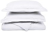 Super Soft Light Weight,100% Brushed Microfiber, Full/Queen, Wrinkle Resistant, White Duvet Cover wi | Amazon (US)