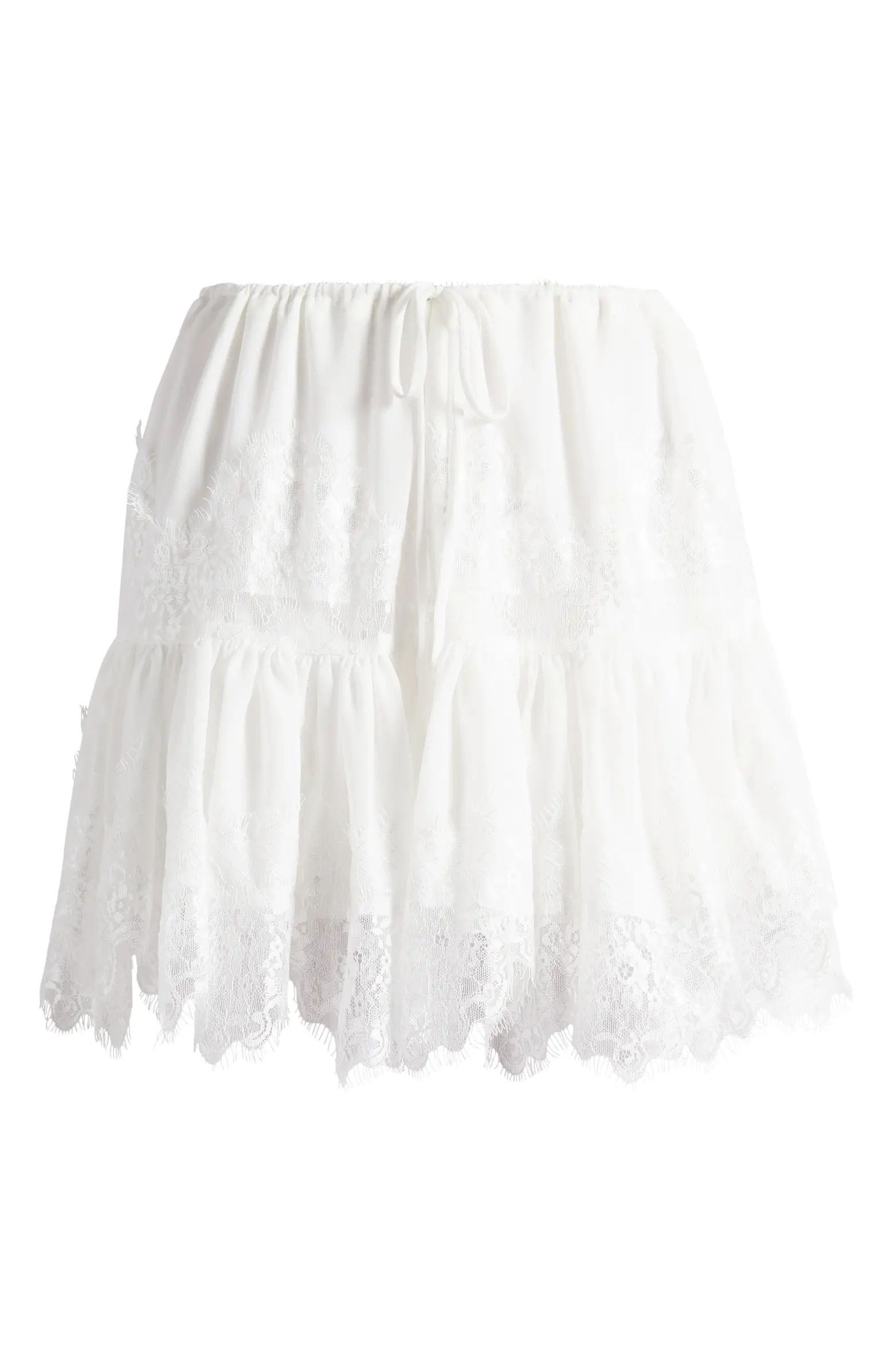 All in Favor Lace Panel Drawstring Skirt | Nordstrom | Nordstrom