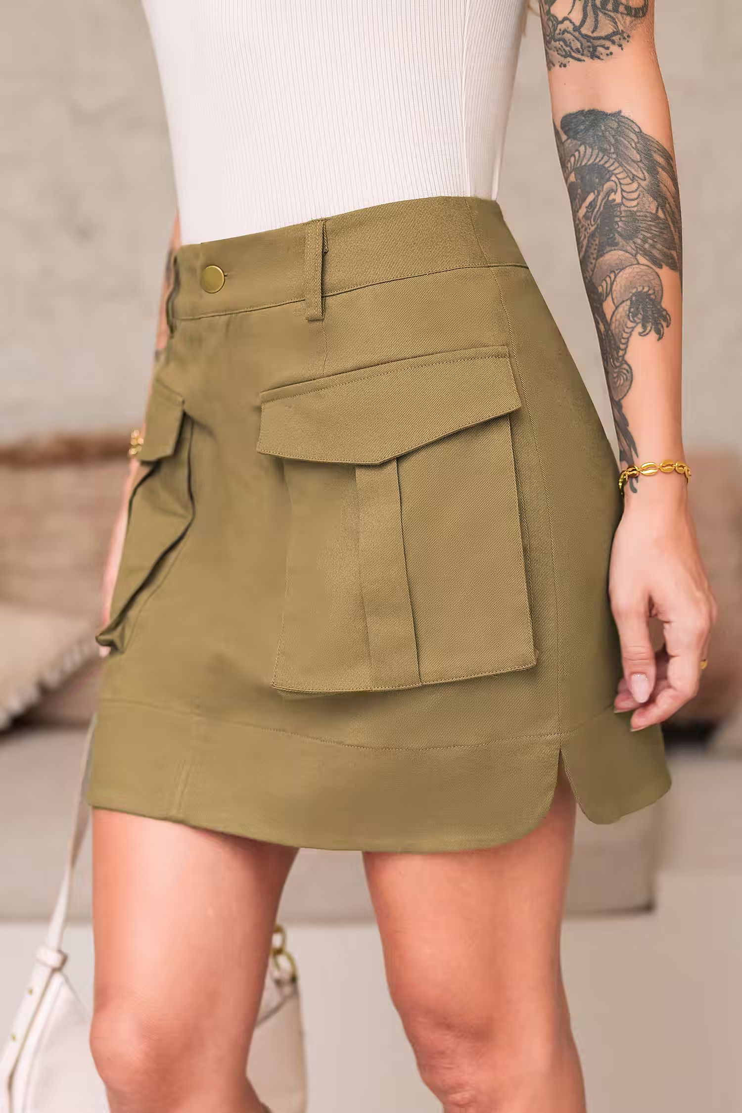 High Waist Mini Cargo Skirt | Cupshe US