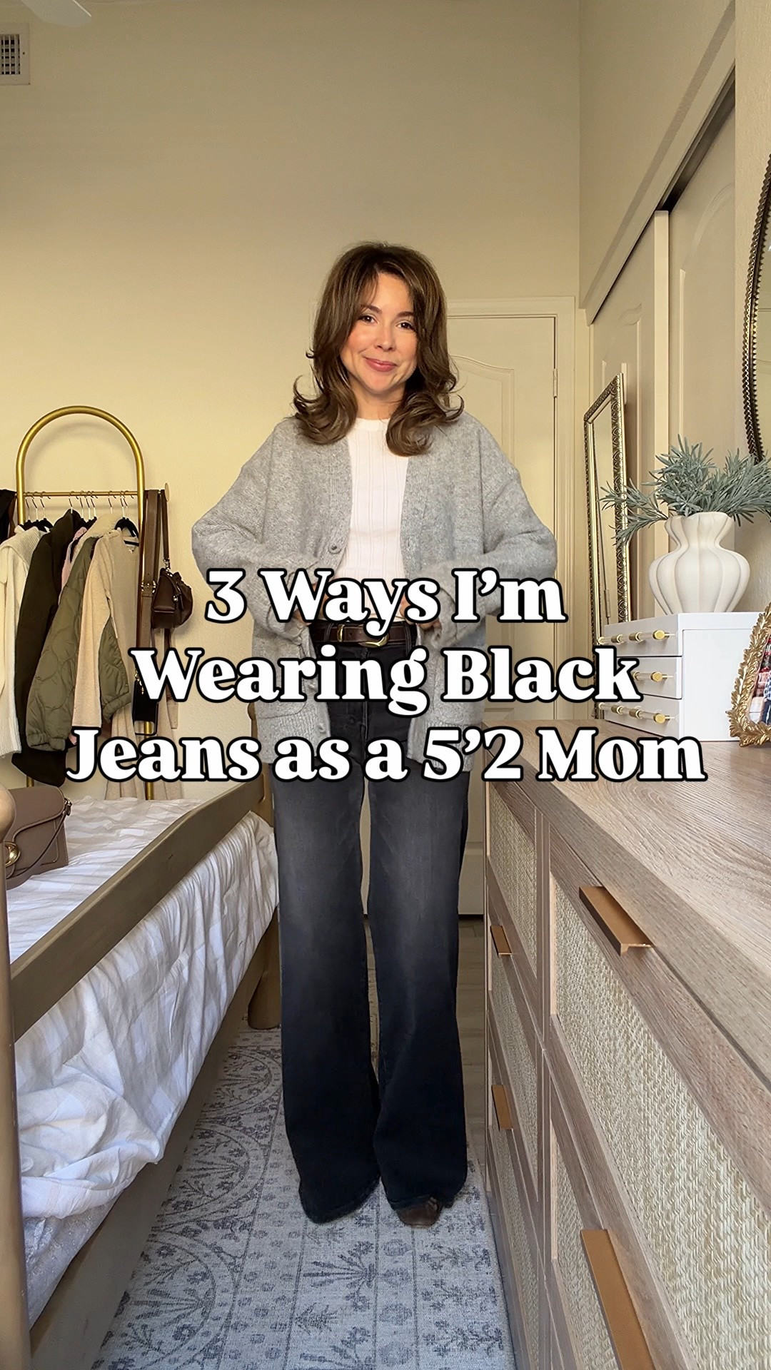 If you never know what to wear, start with black jeans. These are the pair I reach for on the days I don’t want to think about my outfit but still want to look put together. I’m 5’2” and this fit hits right at the ankle with no hemming, works with sneakers, flats, or boots, and easily goes from errands to dinner. 
Jeans 25 no hem needed I’m 5ft2 
Tops XS 
Jacket x 


#LTKootd #LTKPetite