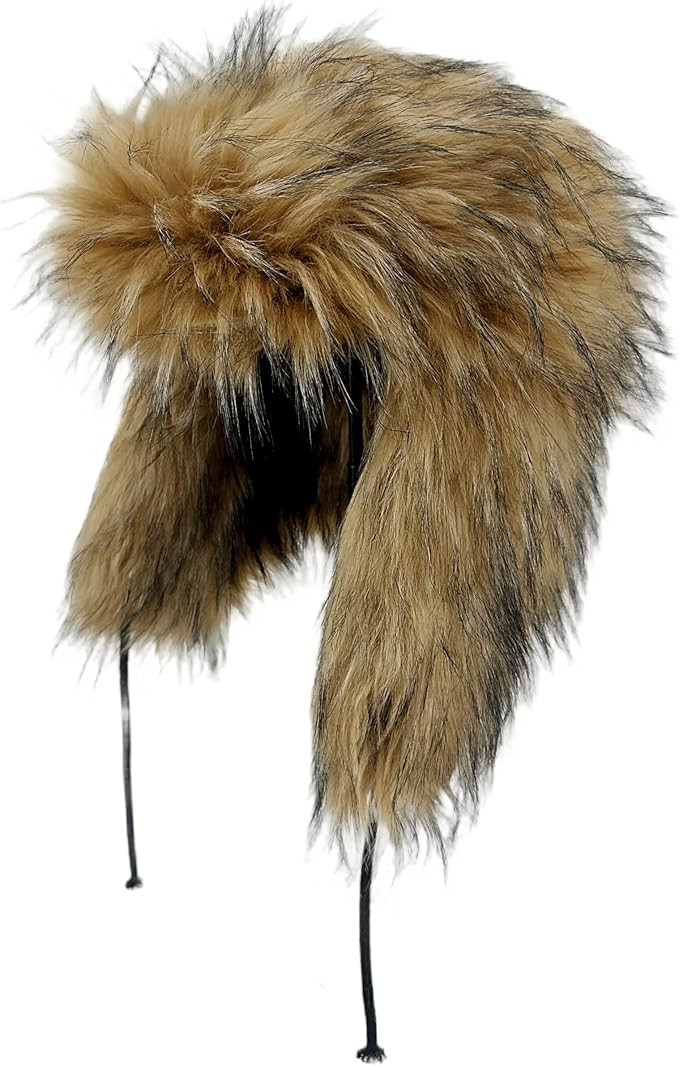 Y2K Faux Fur Russian Hat, Soft, Warm Winter Trapper Hat with Earmuffs for Men and Women | Amazon (US)