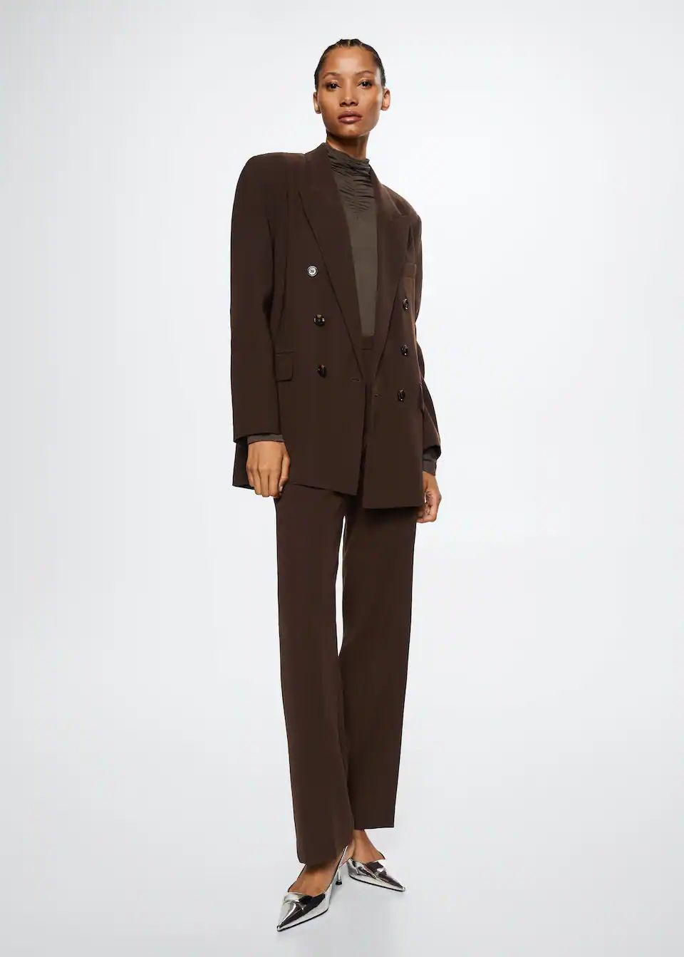 Double-breasted suit blazer -  Women | Mango USA | MANGO (US)