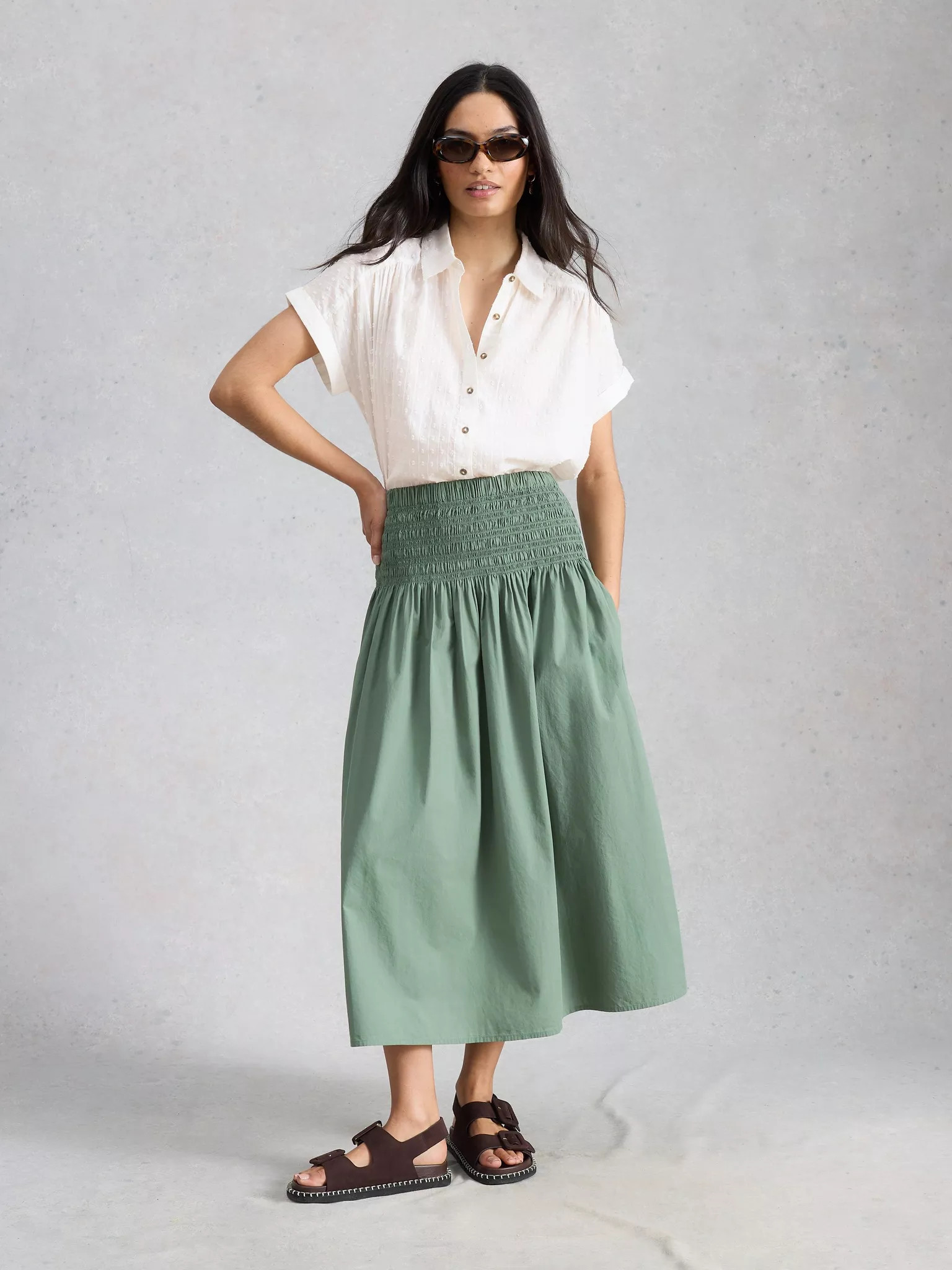 Orla Button Through Shirt | White Stuff UK