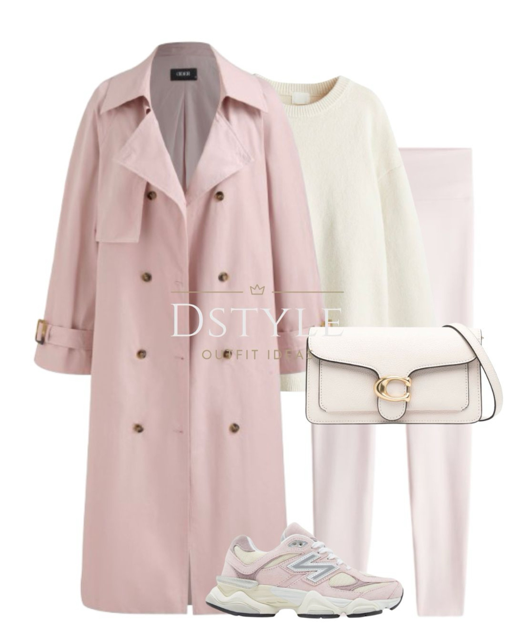 Pink trench coat, cream oversized sweater, light pink leggings, Coach bag, New Balance 9060 sneakers  

 

#LTKStyleTip #LTKTravel #LTKShoeCrush
