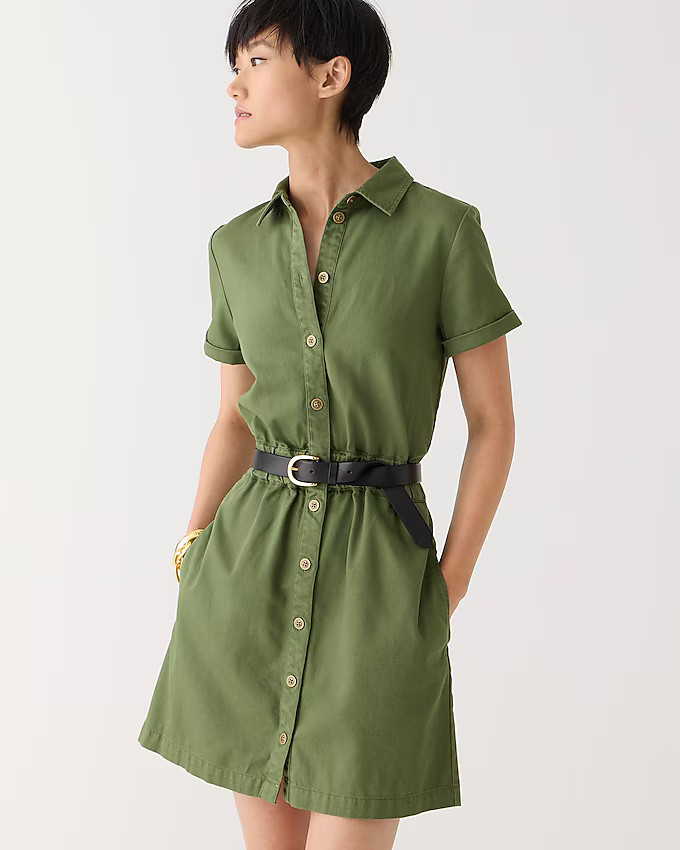 Button-front chino dress | J. Crew US