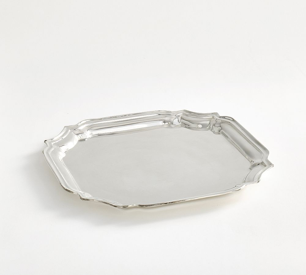 LoveShackFancy Silver Champagne Serving Tray | Pottery Barn (US)