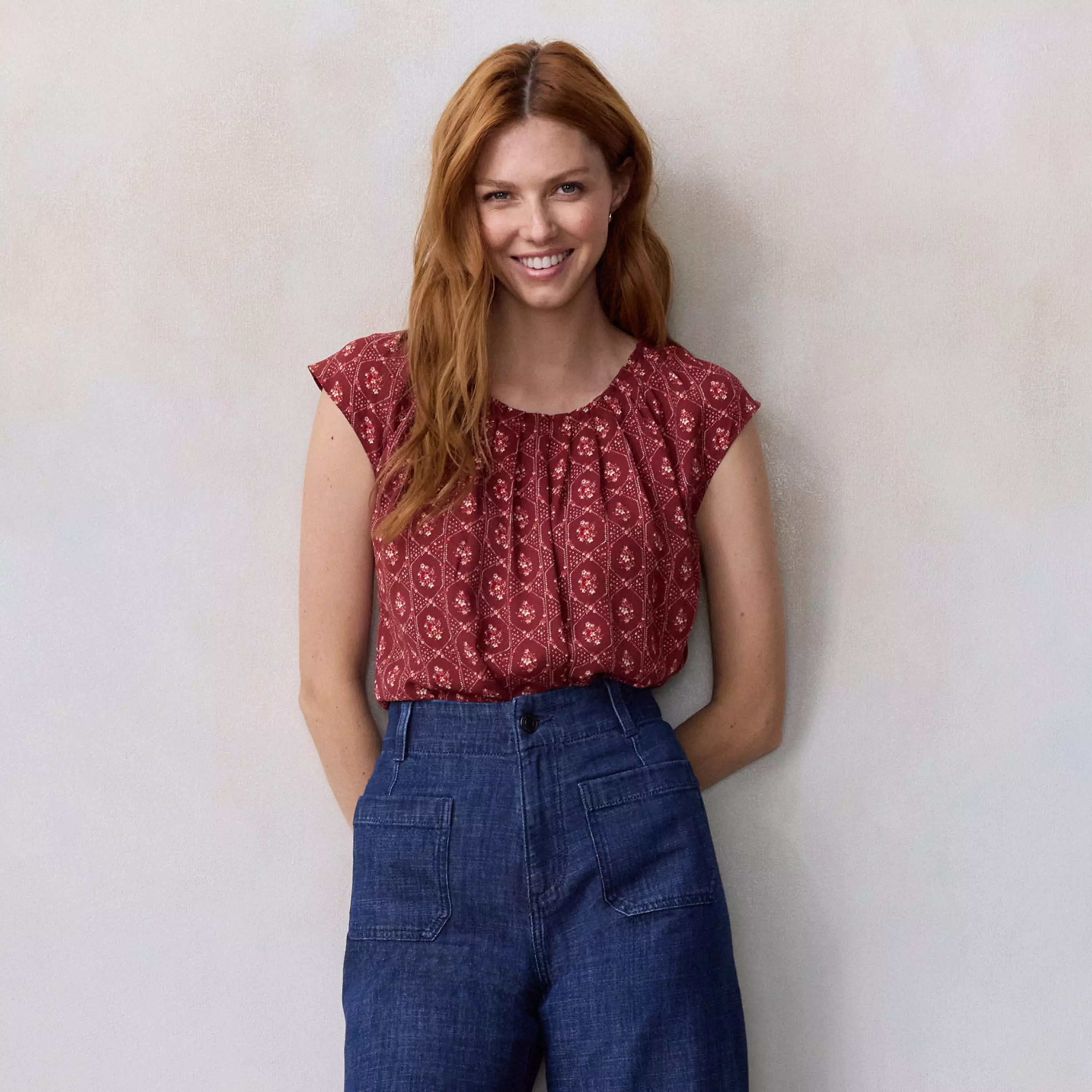 Women's LC Lauren Conrad Pleated Scoopneck Top | Kohl's