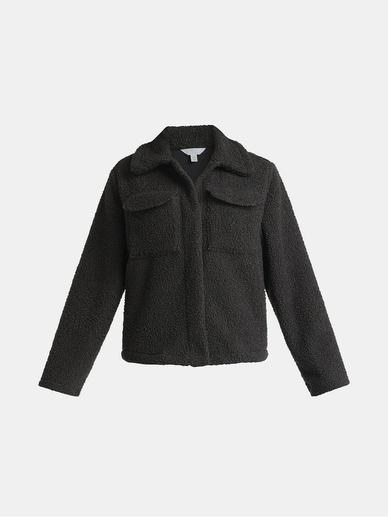 Time and Tru Women's Boucle Trucker Jacket, Midweight, Sizes XS-2X | Walmart (US)