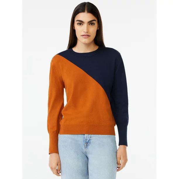 Free Assembly Women’s Boxy Crewneck Sweater | Walmart (US)