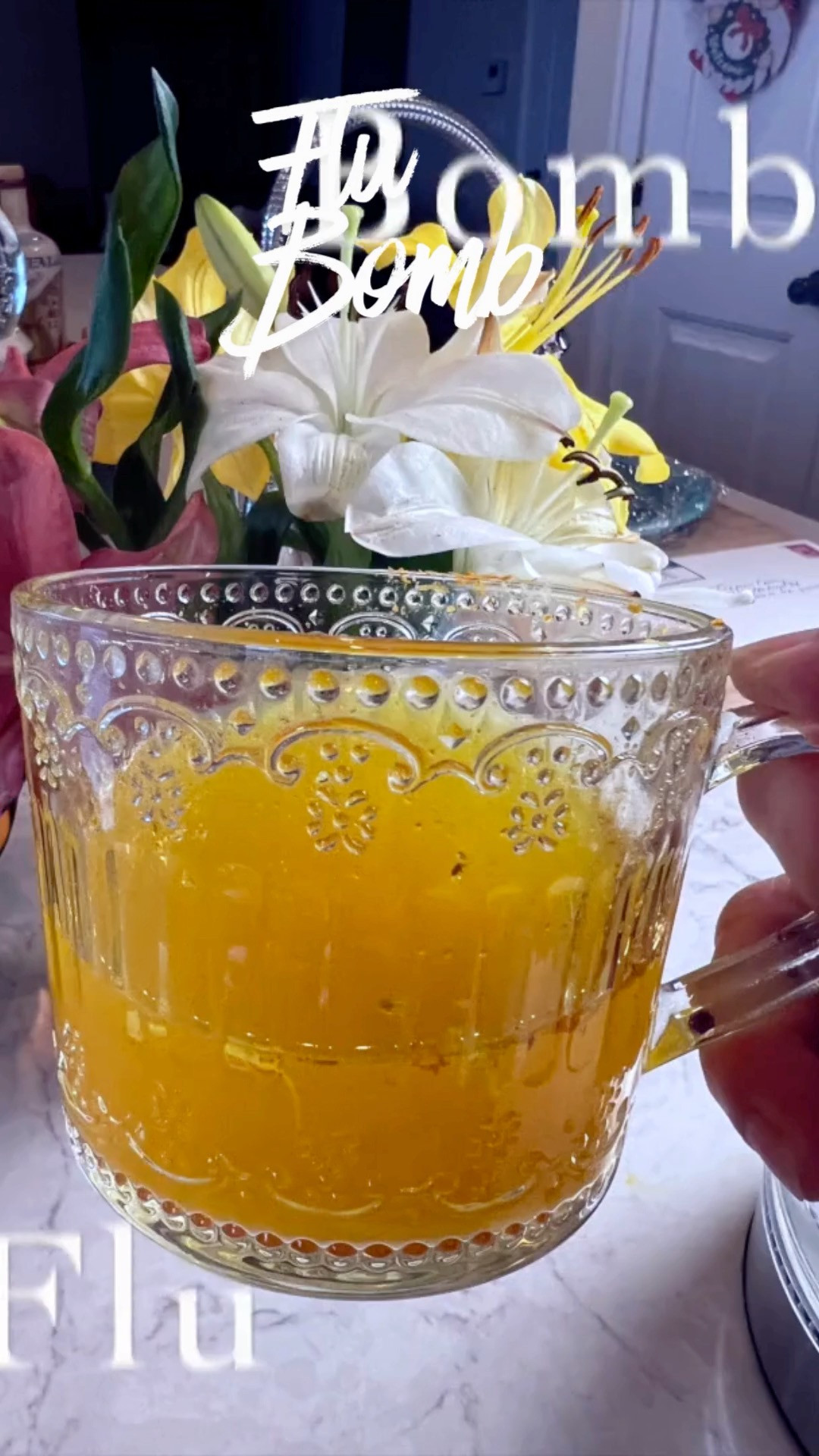 Tis the season....cold & flu 🤧 season that is, so make sure you save✅ this post in case you feel any type of sniffle or sneezing coming on.  
I actually enjoy this drink as a preventative measure after traveling or anytime I'm feeling "off".  It works great and is quite comforting as well.

The recipe is HERE on TKFoodie.com-
https://www.taylorkitchen.net/recipes/flu-bomb-drink

The things to help you make this healing concoction in your own kitchen are here on my LTK 🥰

#LTKfoodie #LTKHome