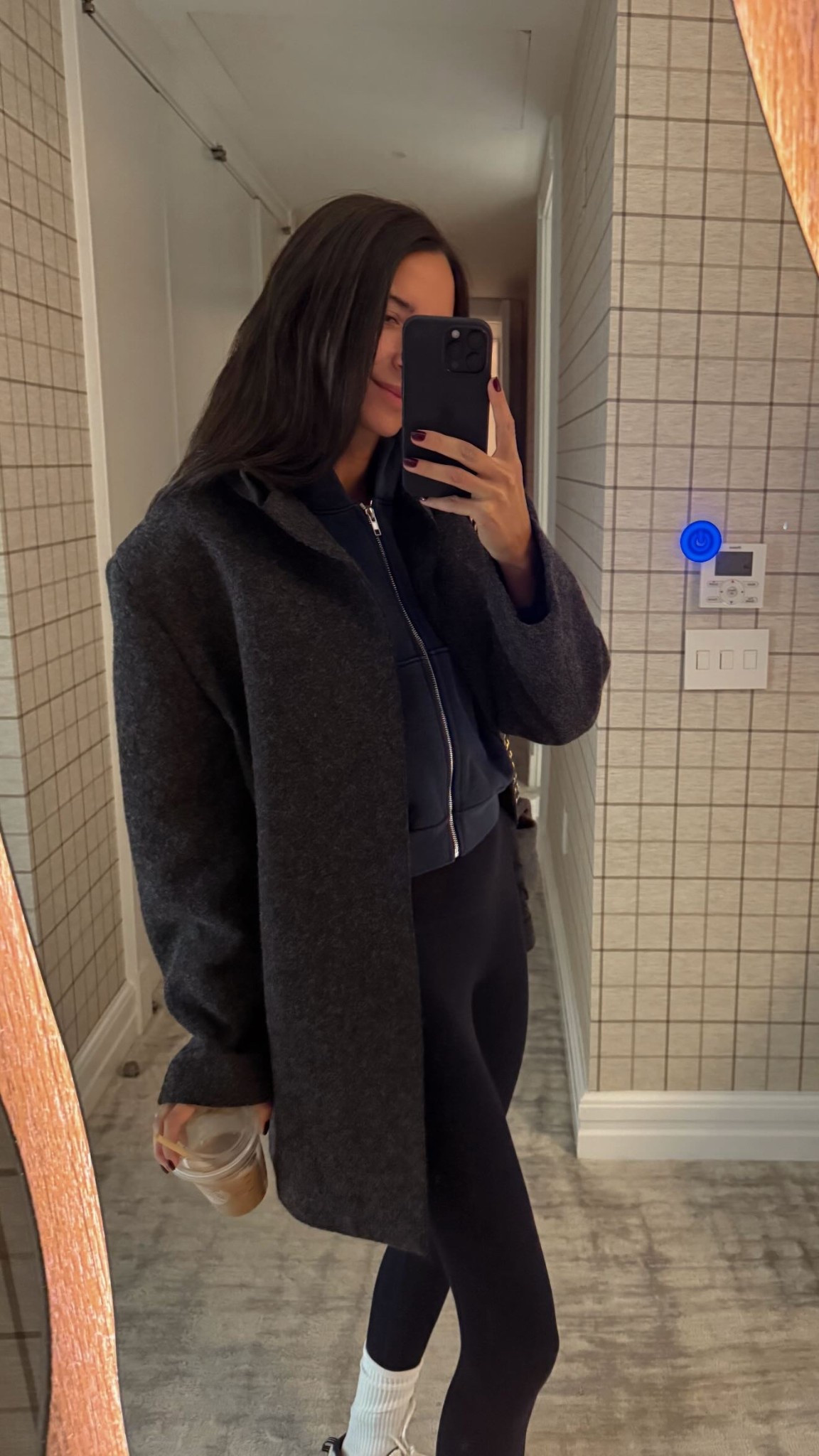 Prada coat & workout set 🖤