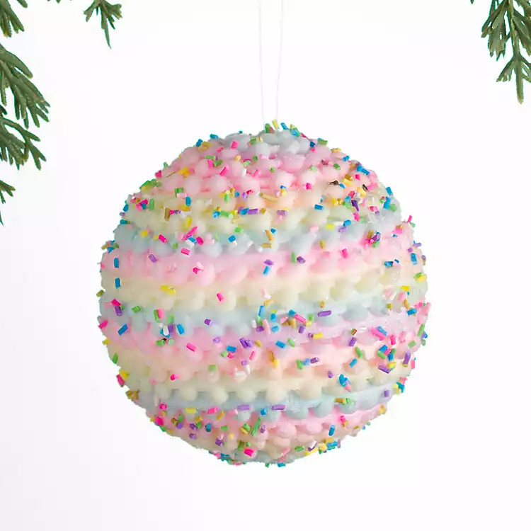 Colorful Candy Ball Ornament, 4 in. | Kirklands Home | Kirklands