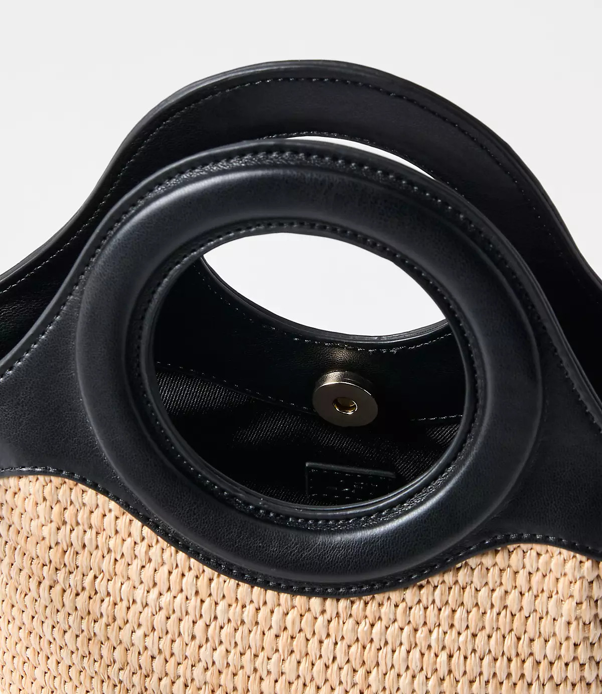 Mini Circle Handle Raffia Bag | LOFT