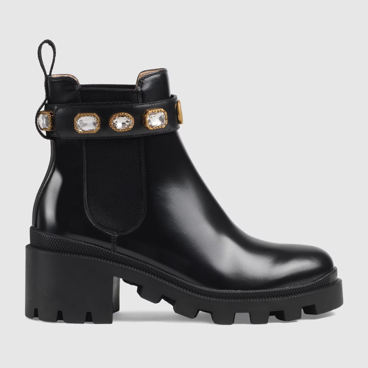 Leather ankle boot with belt | Gucci (US)