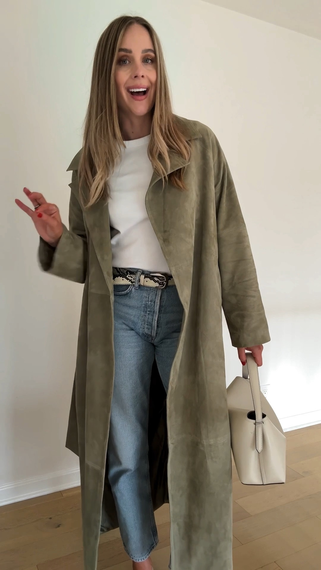 Wearing a small in the trench and tee 

#LTKootd #LTKOver40 #LTKSaleAlert