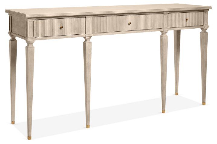 Gustavian Console, Antiqued Gray | One Kings Lane