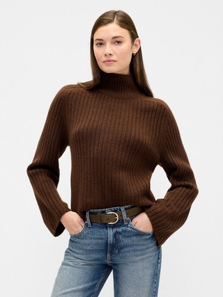 Relaxed Ribbed Mockneck Sweater | Gap Factory