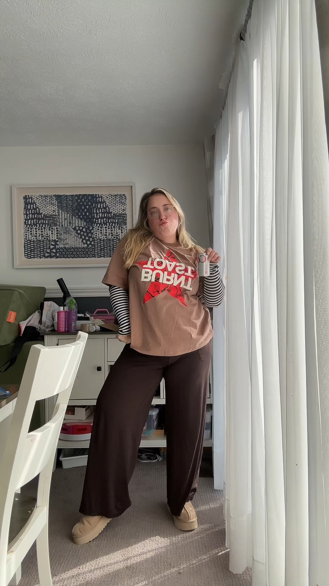 A graphic tee layered over a long sleeve.. so you know I’m in to music heheh 

#LTKMidsize #LTKmomlife #LTKootd