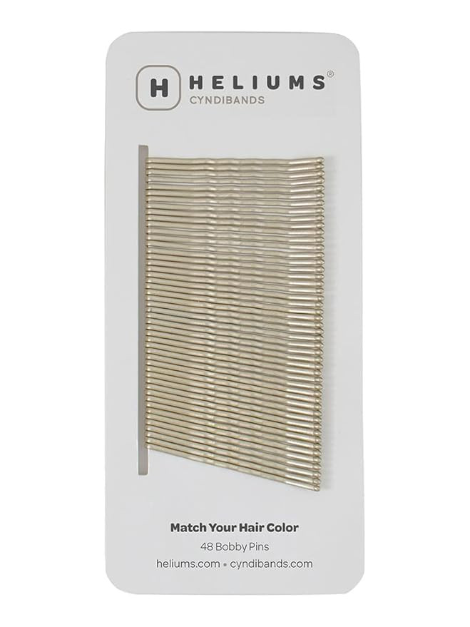Heliums Bobby Pins - Light Ash Blonde - 2 Inch Wavy Hair Pins, Matte Metallic Color Blends with L... | Amazon (US)