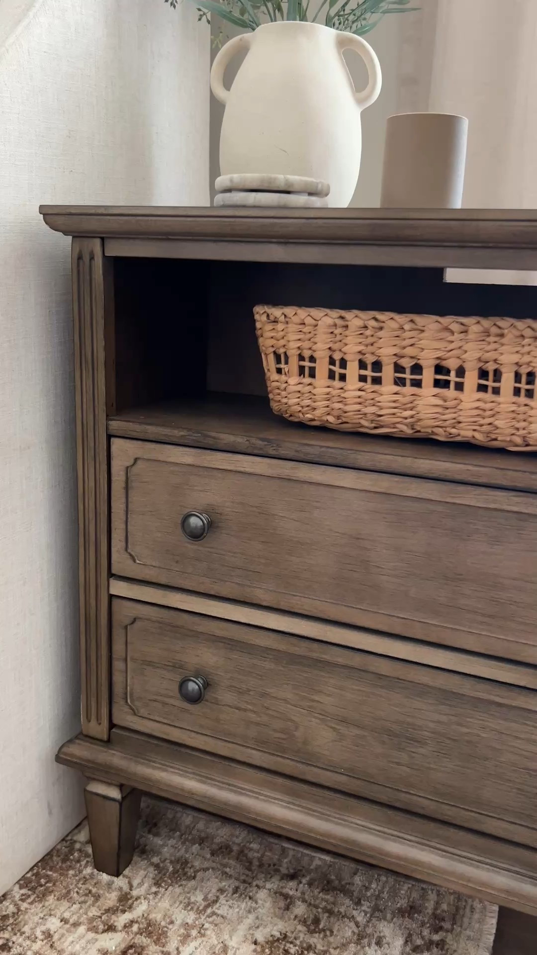 Beautiful solid wood nightstand with charging station on back on major sale!!! 10/10 quality. This is the Kona color.

Nightstand, bedroom, bedroom decor 

#LTKSaleAlert #LTKHome