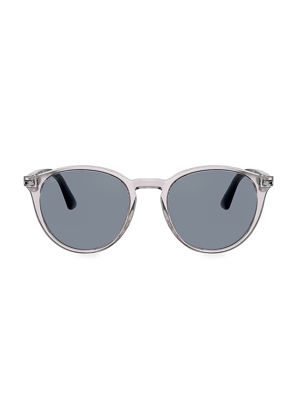 Persol Men's Persol 52MM Round Sunglasses - Silver Grey | Saks Fifth Avenue