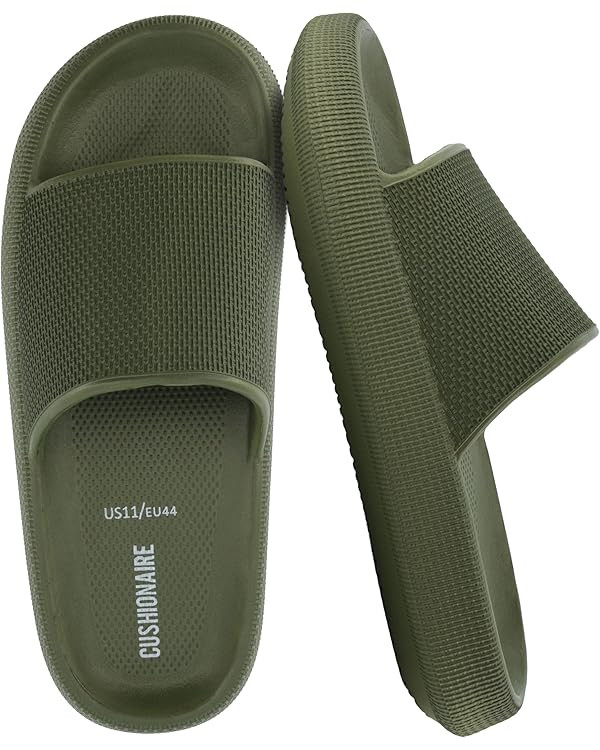 CUSHIONAIRE Feather EVA Mens Sandals – Slip On Recovery Slides, Lightweight Water Shoes for Men | Amazon (US)