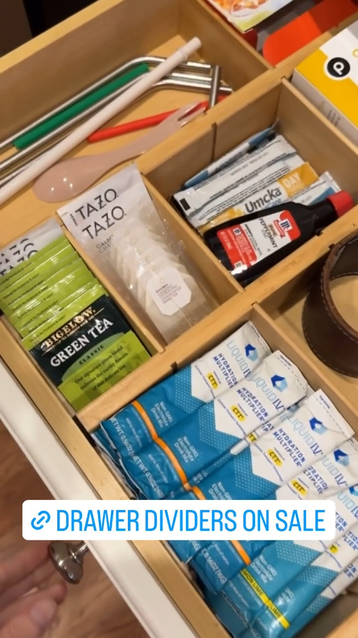 Adjustable drawer dividers to organize kitchen drawers. SpaceAid drawer dividers from Amazon home  

#LTKhome