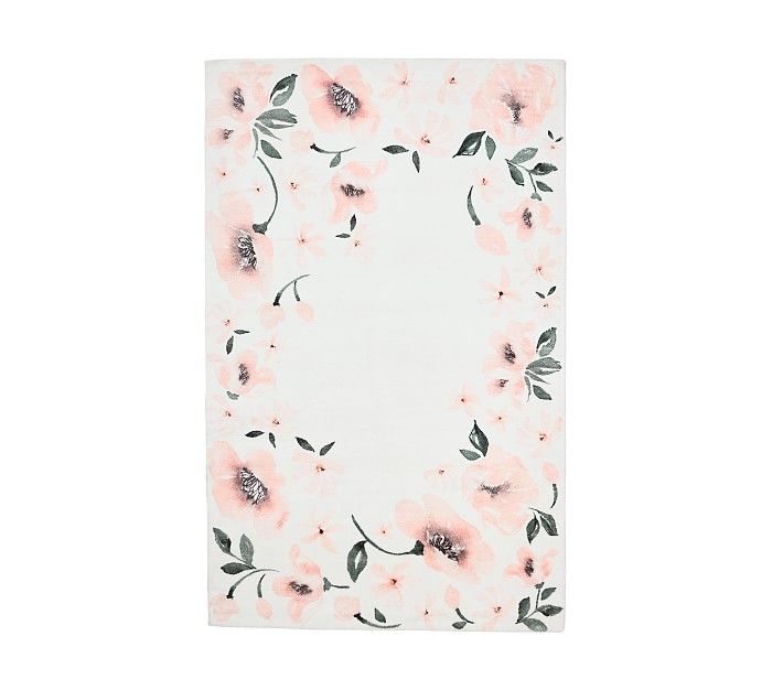 Meredith Floral Econyl Rug | Pottery Barn Kids