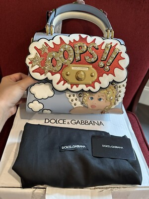 Dolce & Gabbana Blue Leather OOPS Roses Crossbody WELCOME Women’s Bag | eBay US