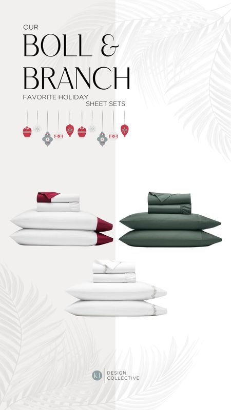 Here are some of our favorite boll & branch items to help wow your family and friends this holiday season!

Boll & Branch holiday sheet sets  

#LTKGiftGuide #LTKSeasonal #LTKHoliday