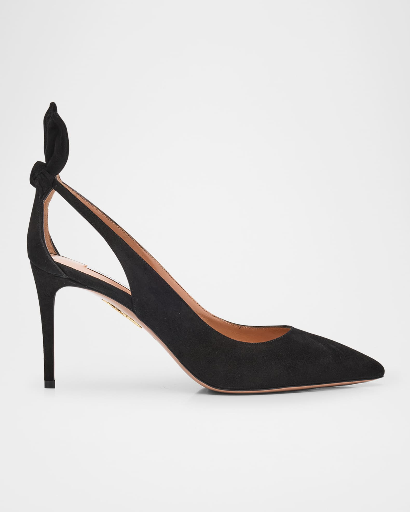 Suede Bow Stiletto Pumps | Neiman Marcus
