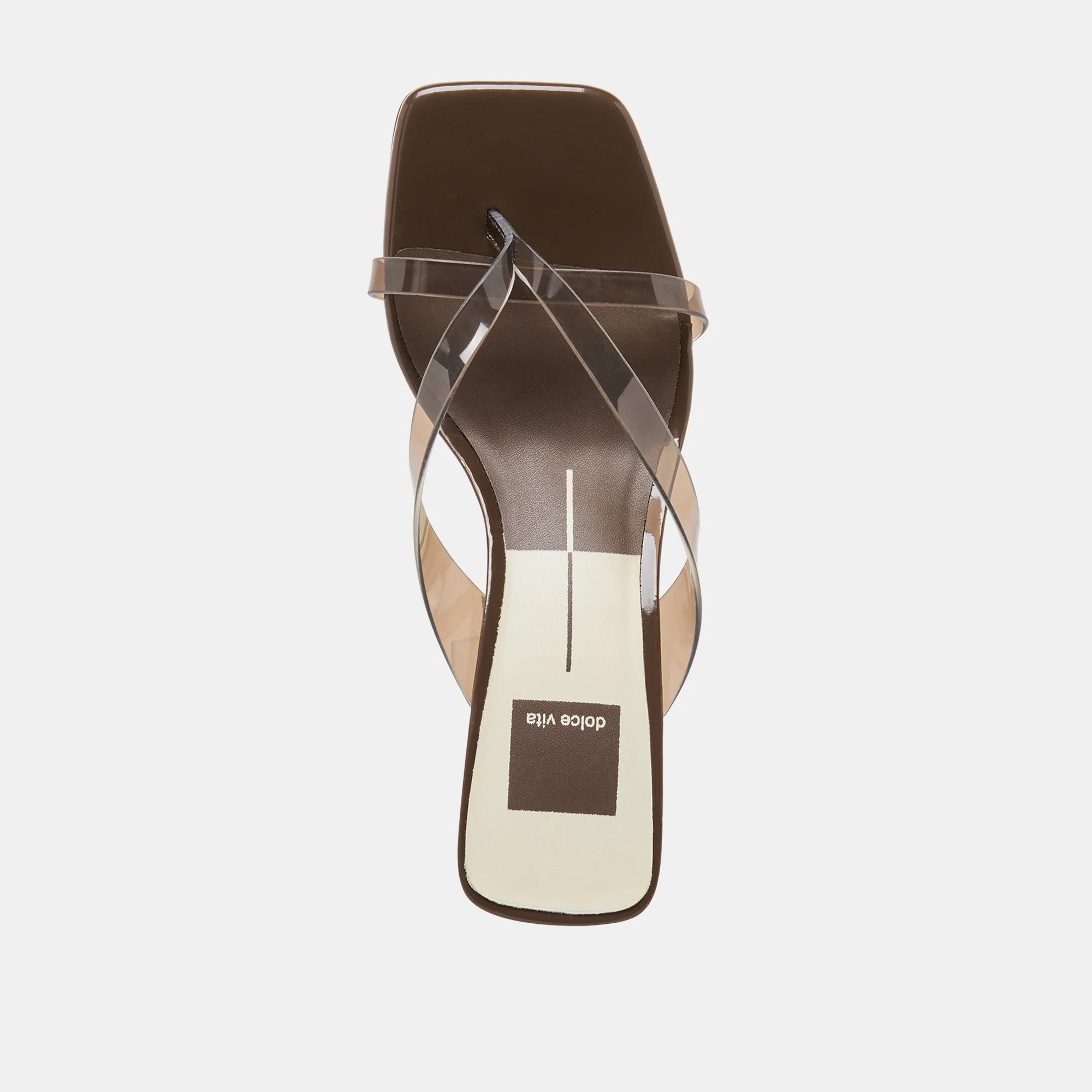 Brevel Vinyl Heels Dk Brown Jelly | DolceVita.com