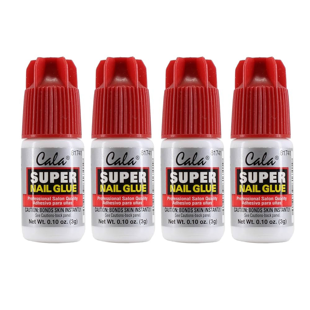 Cala Super Nail Glue Professional Salon Quality | Quick and Strong Nail Liquid Adhesive (4 Bottle... | Amazon (US)
