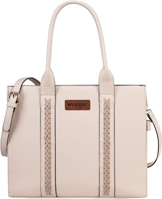 Wrangler Tote Bag for Women Shoulder Purse Handbag with Zipper Crossbody Bag | Amazon (US)