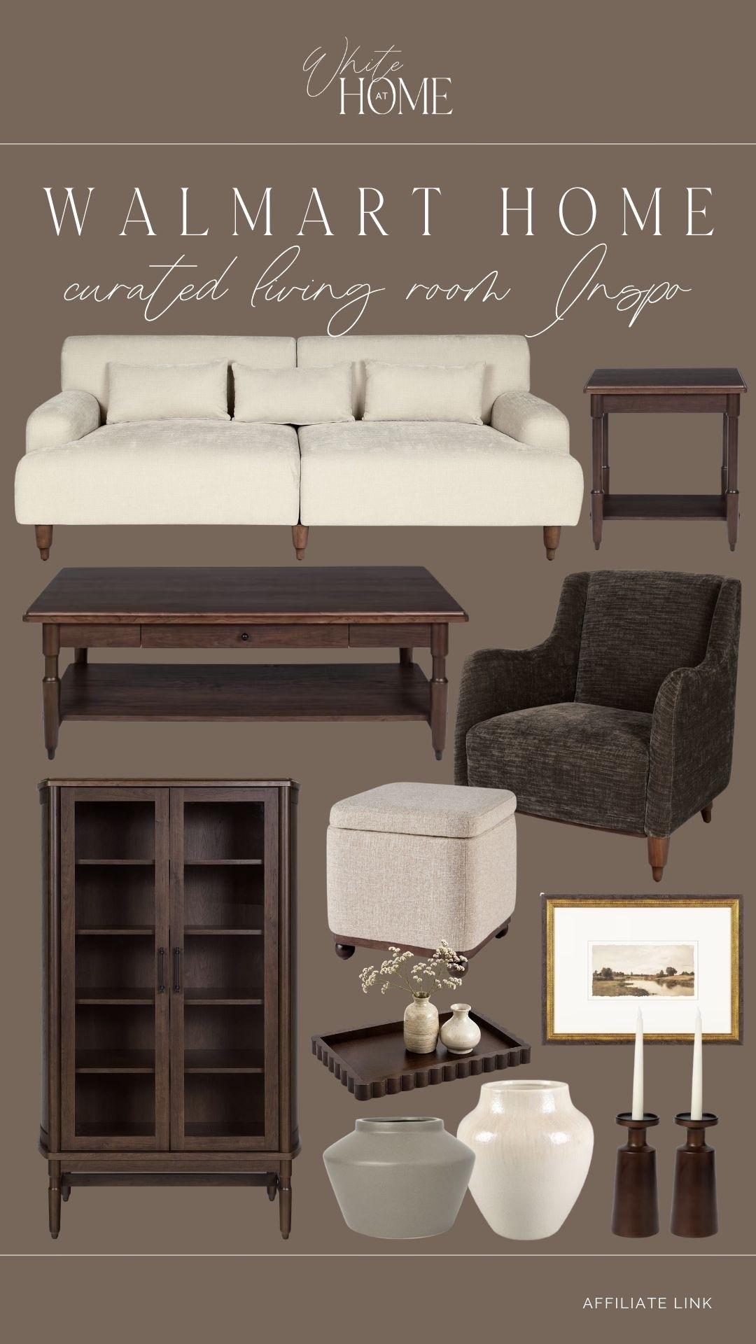 The coziest curated living room all from Walmart! Elevated design styles, affordable prices points with everything under $500, and high quality pieces made to last!
