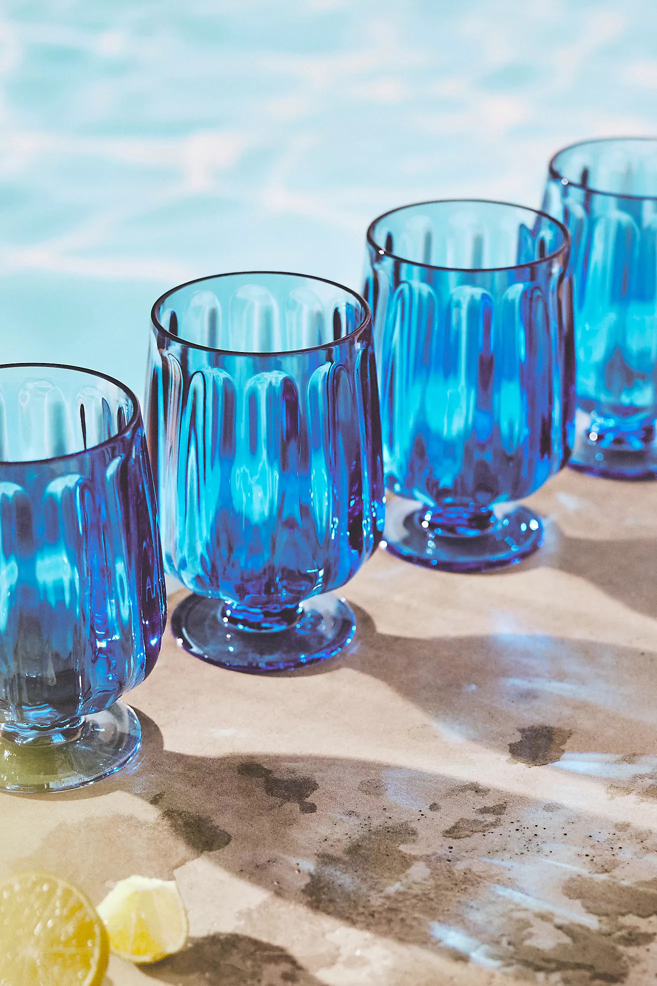 Lucia Acrylic Goblet Wine Glasses, Set of 4 | Anthropologie (US)