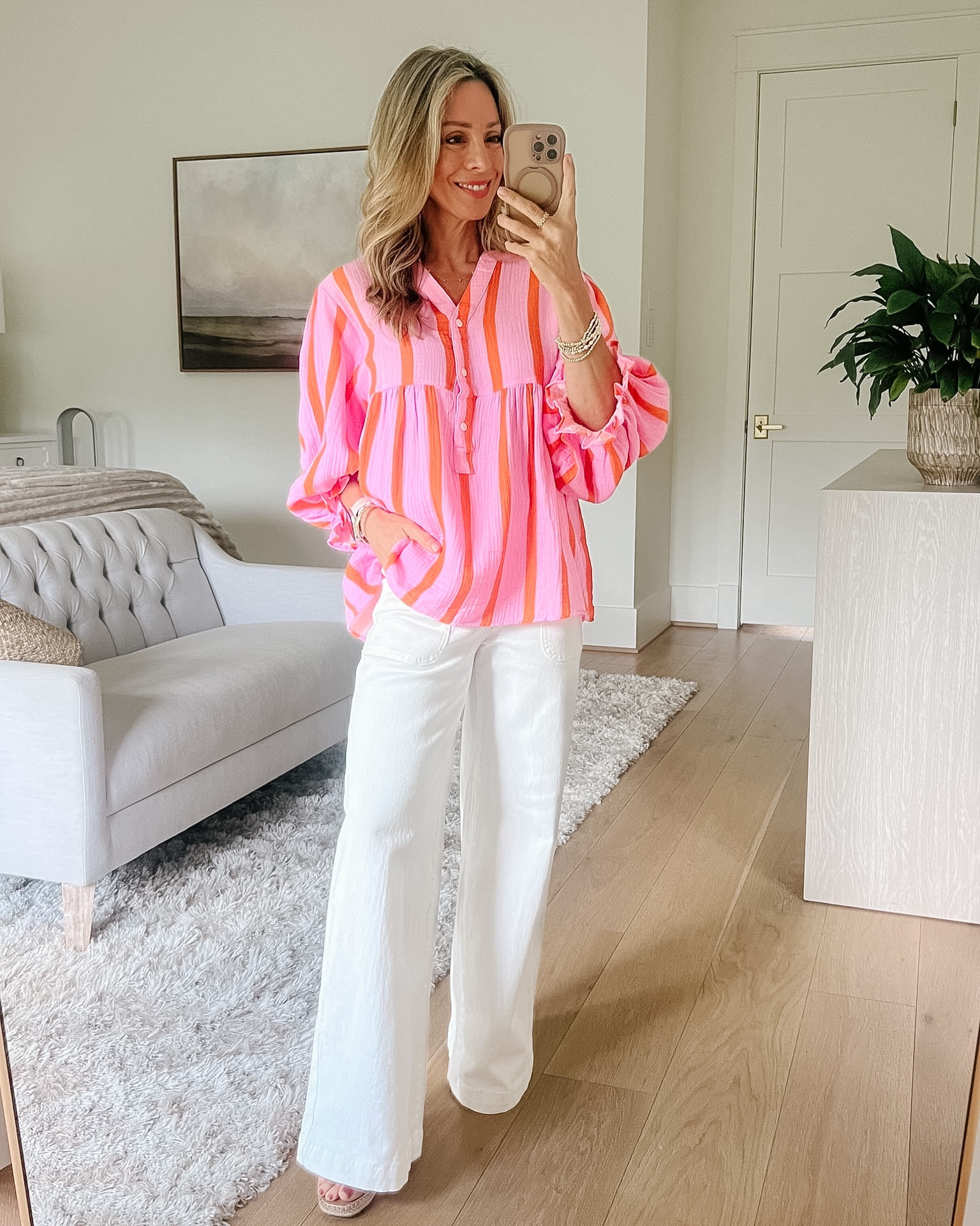 This babydoll button down is so sweet and colorful

Top Fit: I’m wearing a Small

Jeans Fit: I’m wearing a 2

#LTKgrwm #LTKmomlife #LTKOver40