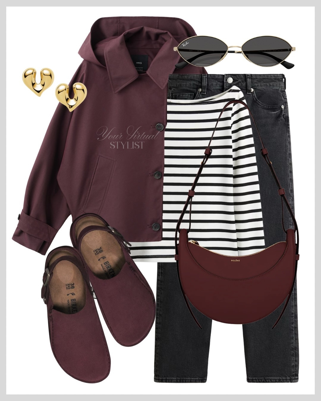 Double the style, double the mood 🍇✨
Which one is your favourite?🩶

Comment «Shop» and I’ll DM you where to shop 🛍️

Make sure to FOLLOW me to get the link 🔗 

You can also shop all my outfits via the Link in Bio 💫

#springoutfitideas #burgundytrenchcoat #casualoutfits #outfitinspo #virtualstylist

Spring outfit ideas, styling, fashion stylist, style, outfit inspo, outfit ideas, casual looks, everyday outfits, stylish, trendy looks, fashion trends, loafers, burgundy trenchcoat, birkenstock, what to wear