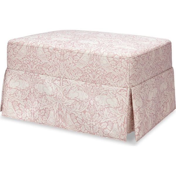 Crawford Gliding Ottoman, Pure Brer Rabbit in Rose | Maisonette
