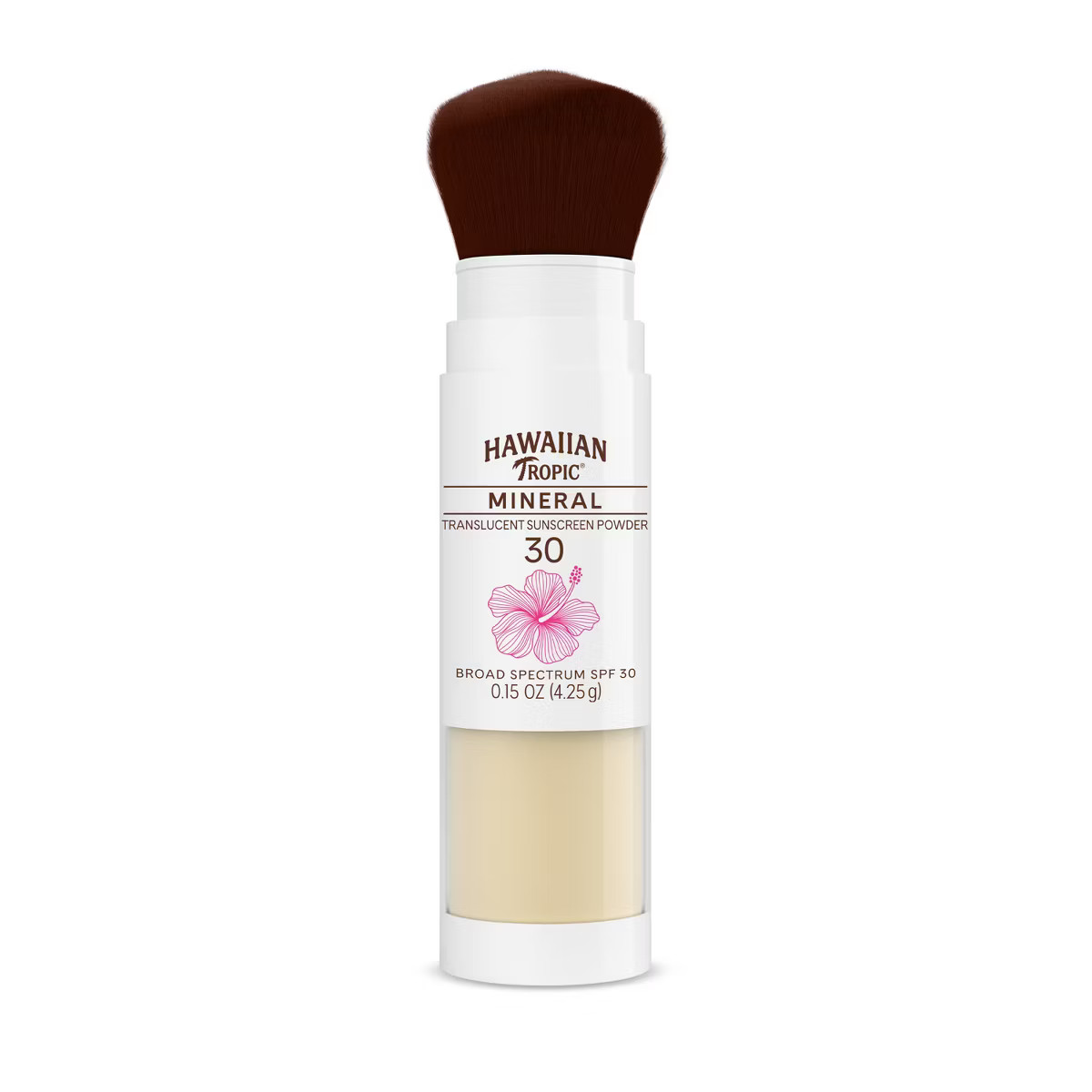Hawaiian Tropic Mineral Skin Nourishing Sunscreen Powder Brush - SPF 30 - 0.15oz | Target
