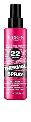 Redken Thermal Spray 22 High Hold - Thermal Heat Protectant and Setting Mist, For Curling and Flat Irons, Lasting Frizz Control & Protects Against Heat Damage | Amazon (US)