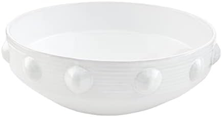 Amazon.com | Mud Pie Beaded Serving Bowl, White, 5" x 12" dia: Serving Bowls | Amazon (US)
