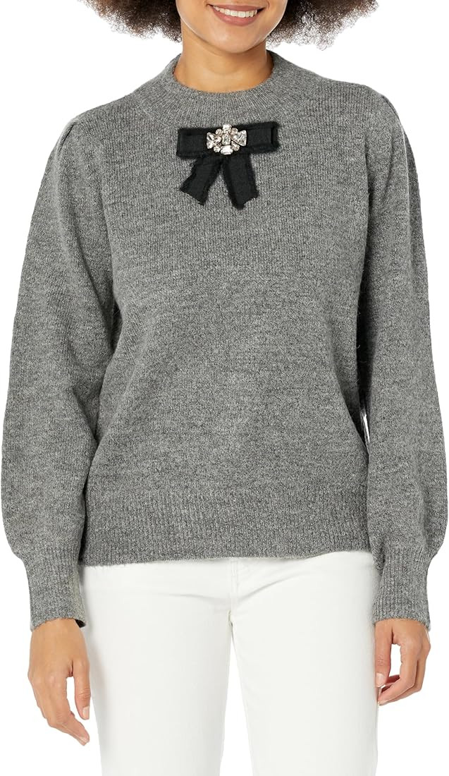 CeCe Suéter de manga larga para mujer con lazo central | Amazon (US)