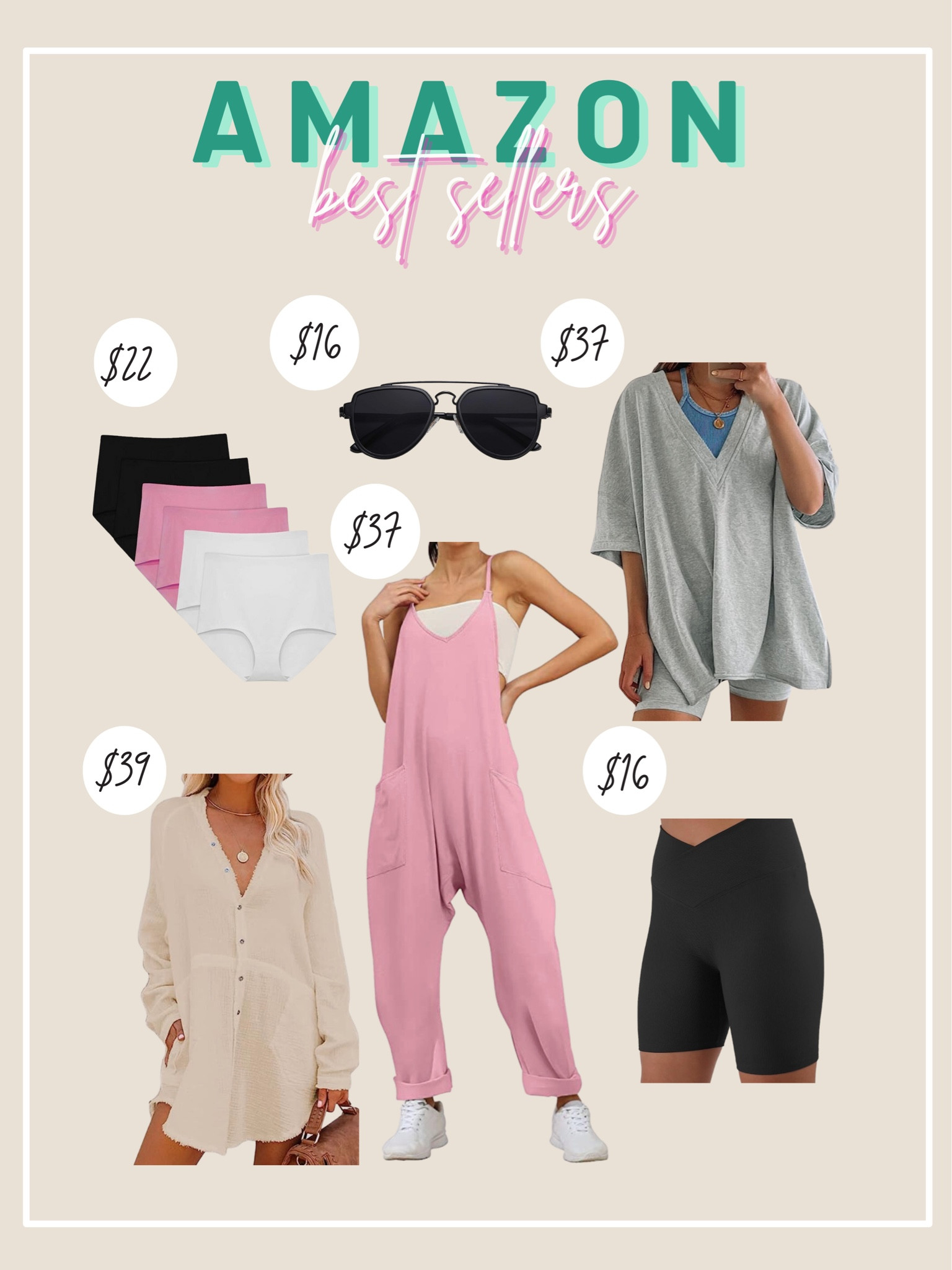 My recent Amazon favorites! The coverup is perfect for pool days and I’m loving the pink bump-friendly romper! 

Amazon, best bump friendly Amazon fashion, bike shorts, Amazon loungewear, best sunglasses, sunglasses dupes, cozy summer outfits, cute maternity summer wear, what should I wear in heat, 