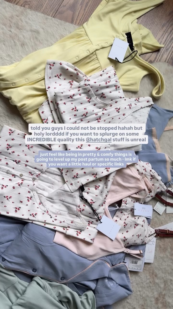 told you guys I could not be stopped hahah but holy lordddd if you want to splurge on some INCREDIBLE quality this @hatchgal stuff is unreal just feel like being in pretty & comfy things is going to level up my post partum so much

#LTKmomlife #LTKselfcare #LTKBump