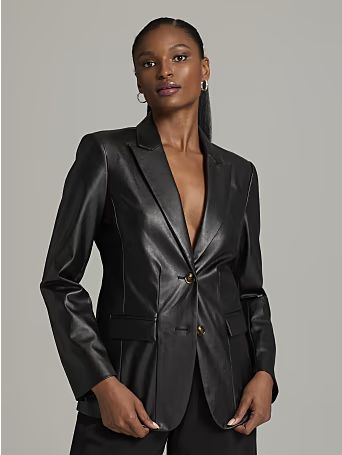 Jette Faux-Leather Blazer - Gabrielle Union Collection - New York & Company | New York & Company