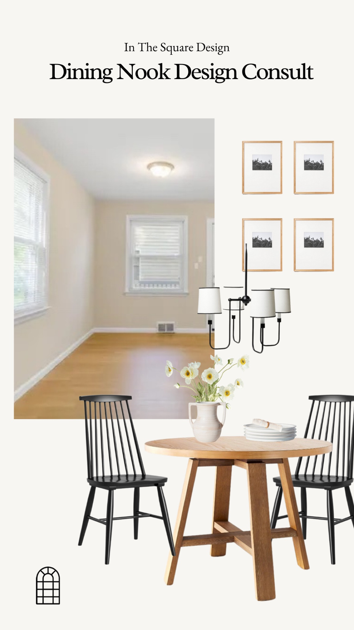 Dining Nook Consult

Wood dining table, wood circle table, black dining chair, wood chair, black light fixture, affordable lighting, ceramic vase, faux flowers, ceramic plates, ceramic dining serve ware, napkins, wood frames, studio mcgee, Amazon lighting, black chandelier 


#LTKsalealert #LTKhome #LTKunder100