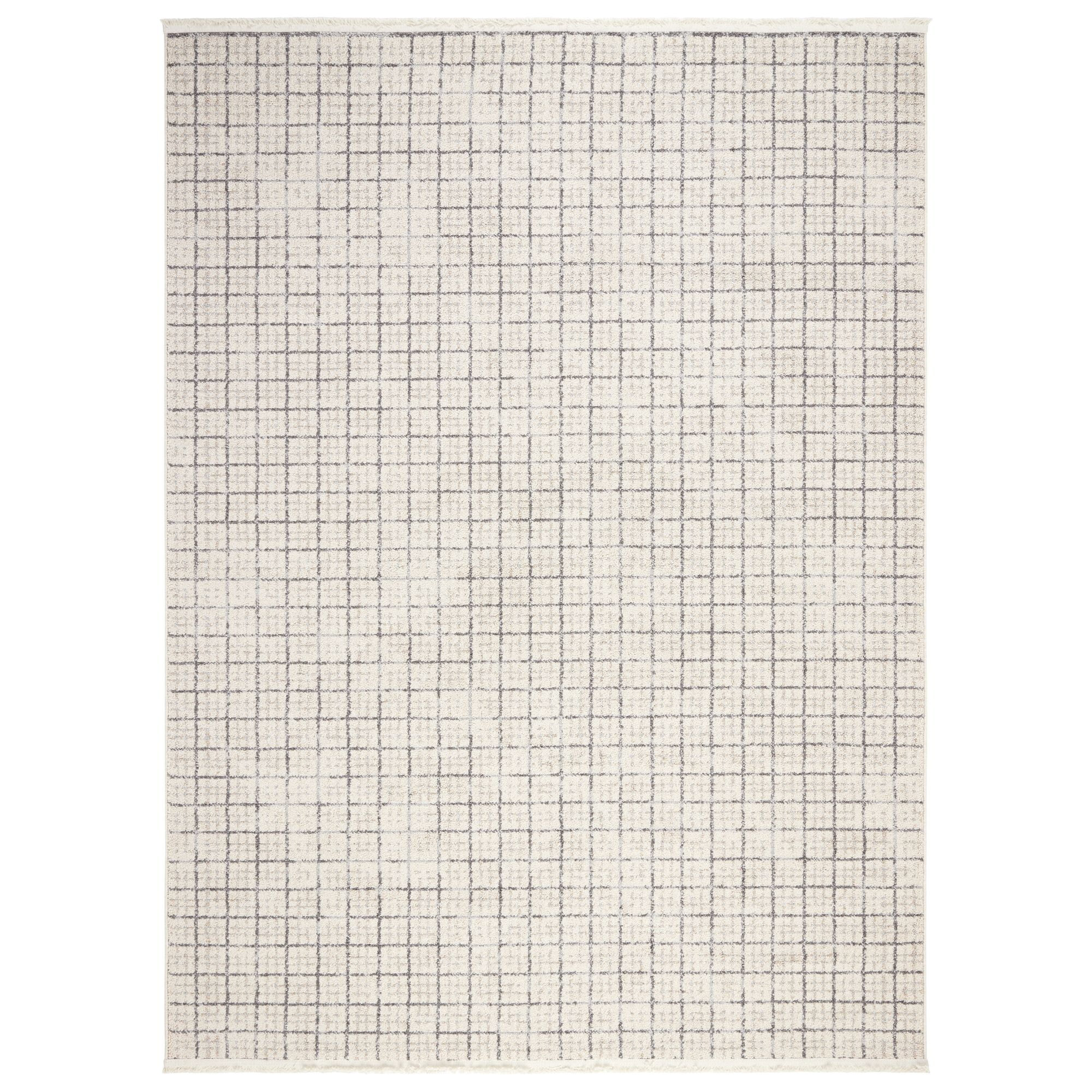 Wanda June Home Squares with Fringe Area Rug, Taupe, 5'2"x7'2" by Miranda Lambert | Walmart (US)