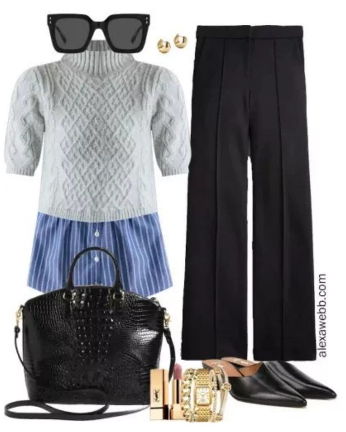 Plus Size Cardigan Work Outfit Ideas - Alexa Webb